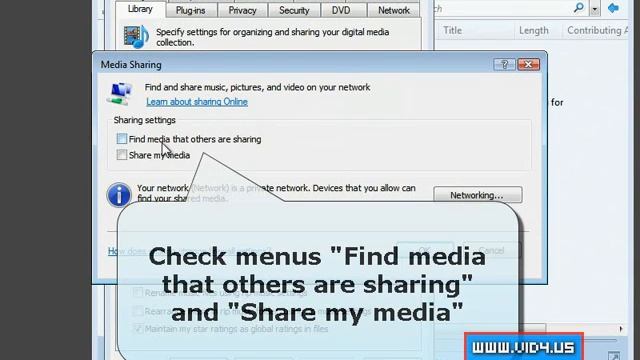 Windows Vista - How to enable/disable Windows Media player 11 sharing files смотреть онлайн