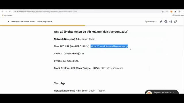 Metamask Binance Smart Chain Ekleme (BEP20 BSC) | Nasıl Eklenir? #metamask #bnb #bep20 смотреть онлайн