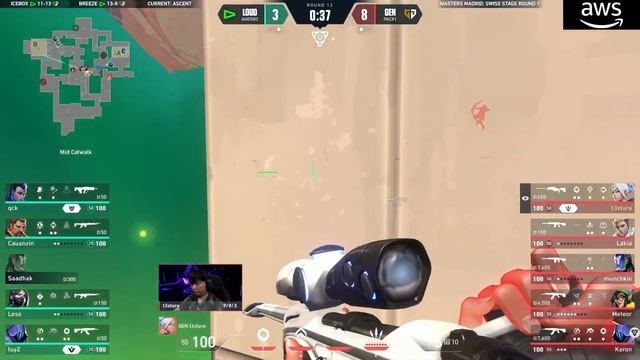 GEN vs LOUD — VALORANT Masters Madrid — Suiza Ronda 1 — Mapa 3 смотреть онлайн