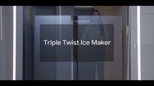 Haier 3-door side by side refrigerator with triple twist ice maker смотреть онлайн