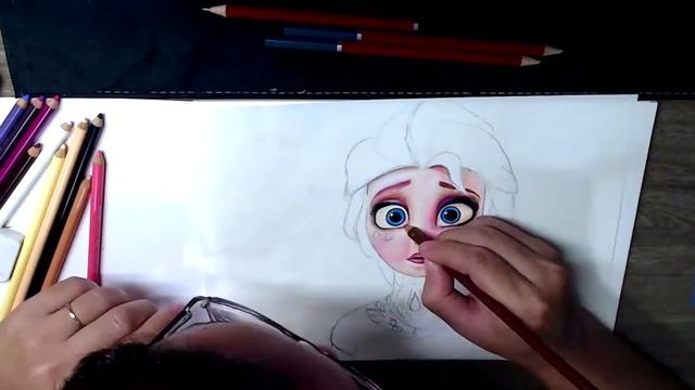 Prisma Color Drawing - Elsa with Tatoo смотреть онлайн