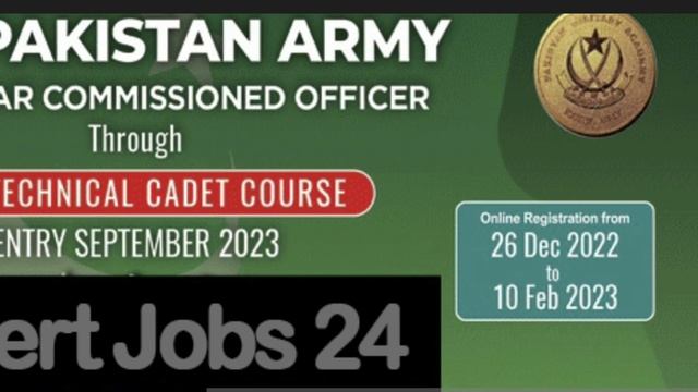 Pakistan Army Latest Govt Jobs PAK Army TCC Course 35 Apply Online Technical Cadet Course 35 - 2023 смотреть онлайн
