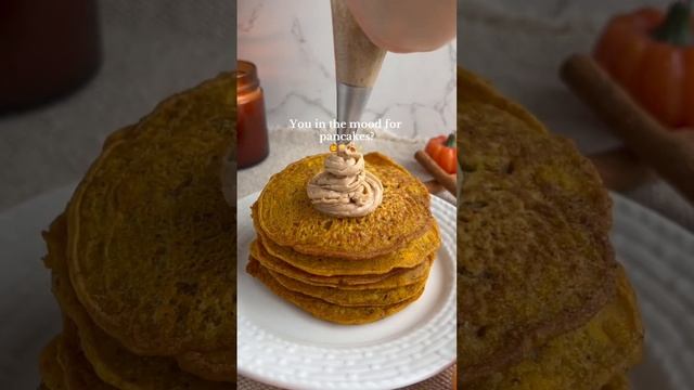 Pumpkin Pancakes with Cinnamon Butter🥞🎃 #shorts #recipe смотреть онлайн