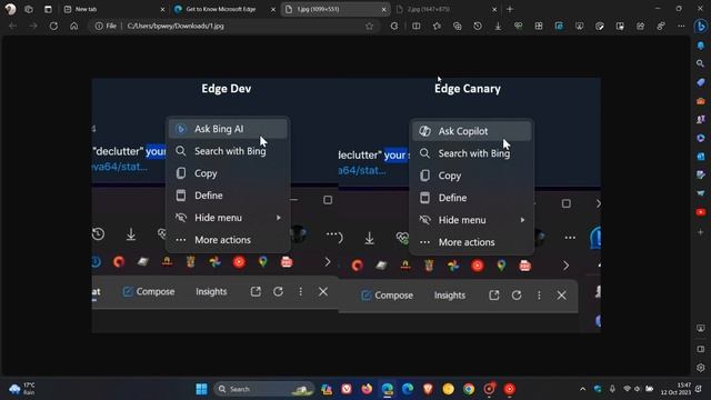 Microsoft Edge: Copilot will be integrated into the Context and Mini menus смотреть онлайн