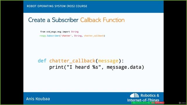 7.6. Write a Subscriber Node in Python смотреть онлайн