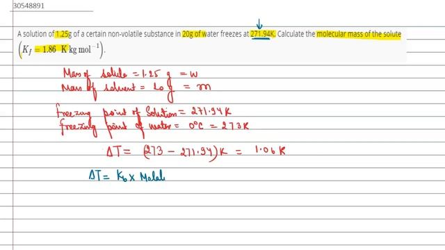 A solution of 1.25g of a certain non-volatile substance in 20g of смотреть онлайн