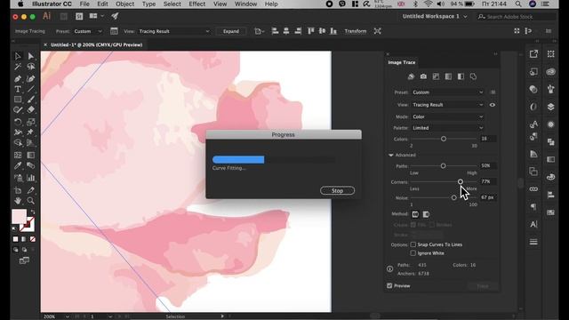 Image Trace in Adobe Illustrator смотреть онлайн