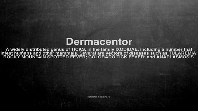 Medical vocabulary: What does Dermacentor mean смотреть онлайн