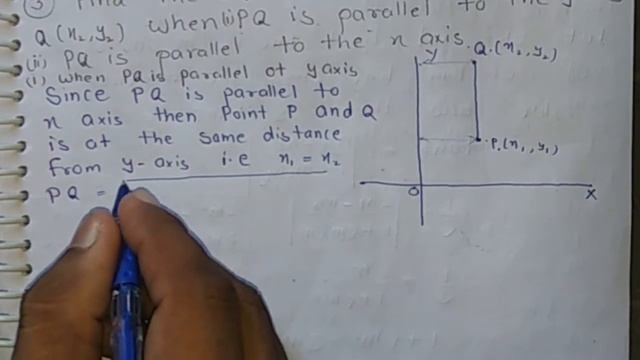 Q-3 Find distance between P(x1,y1) and Q(x2,y2) when PQ is parallel to the y-axis and PQ is paralle смотреть онлайн