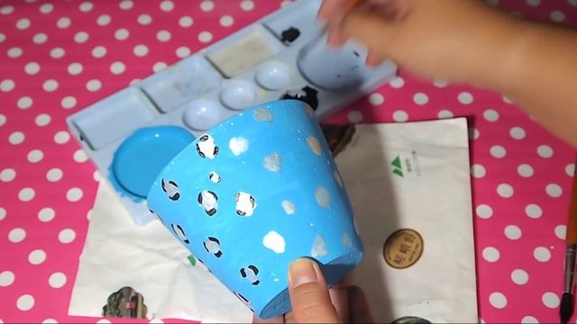 DIY : How to Painted Terra Cotta Pots Idea ( Tiger Skin Pattern ) วิธีเพ้นท์กระถางลายเสือง่ายๆ смотреть онлайн