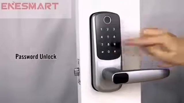 ENE 78 Fingerprint smart door Bluetooth TTlock APP Fingerprint Password RFID Card Smart Door Lock смотреть онлайн
