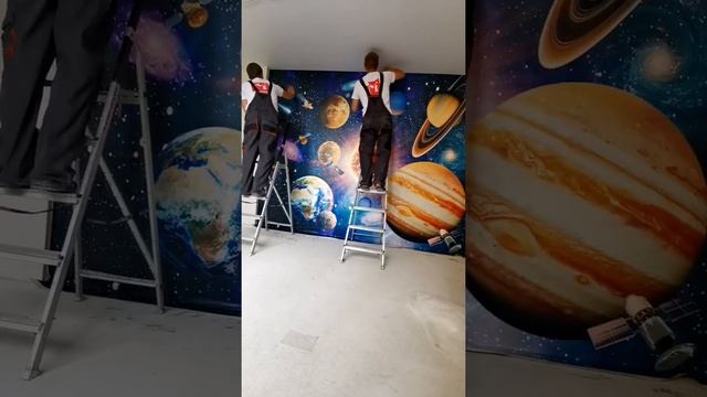 Фотообои солнечная система (12-1210) Монтаж смотреть онлайн