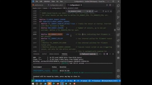 Creality Ender 3 v2 Marlin 2.0.8.1 , Latest Firmware, BLTouch, Filament sensor. | 3D printer |