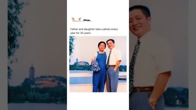 father and daughter take a photo every year for 33 years❣️ #trending смотреть онлайн