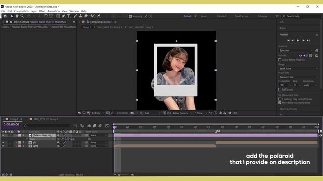3D Polaroid + Masked Person on middle | After Effect смотреть онлайн