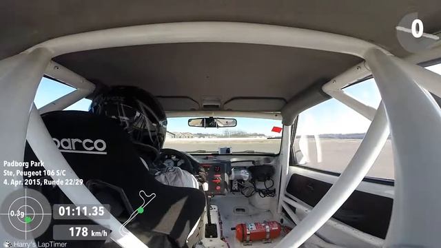 Padborg Park 1:10:93 min in Peugeot 106 смотреть онлайн