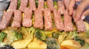 Чевапчичи с овощами в духовке#SHORTS#