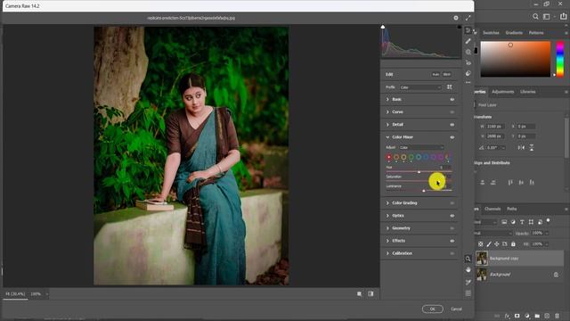HDR Camera Raw Trick Green Tone Photo Editing Tutorial | Photoshop cc Background Colour Change смотреть онлайн