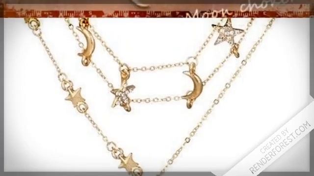 【PV】LAZA ゴールド カラー レディース アクセサリー セット ネックレス チョーカー ダブル チェーン 月 星 お洒落 細いチェーン ペンダント смотреть онлайн