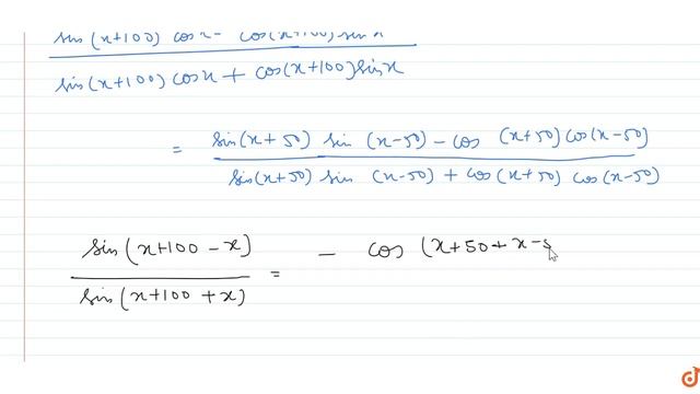 `tan(x+100^@)=tan(x+50^@)tanxtan(x-50^@)` Determine the smallest positive value of x смотреть онлайн
