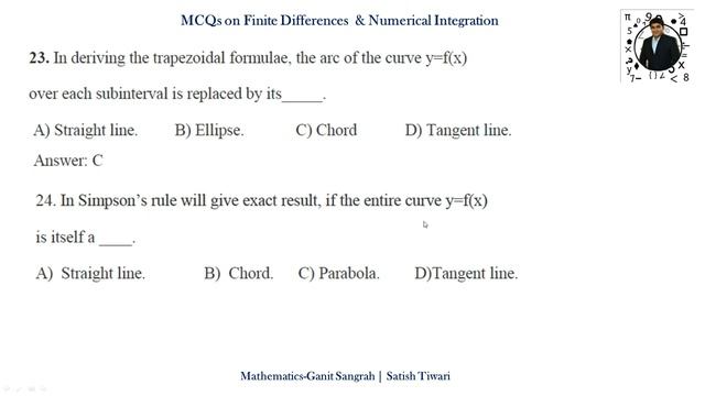 MCQ on Finite Differences & Numerical Integration | Lecture-2 смотреть онлайн