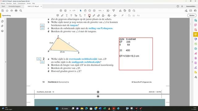 de Moderne Wiskunde docent 12e editie TL4 hfst 6 opdr 2 tangens смотреть онлайн