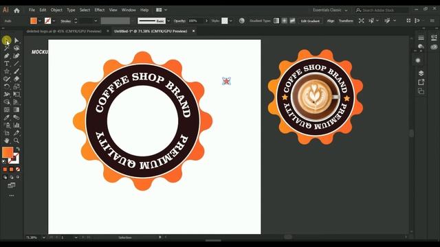 Coffee Shop Logo Design Illustrator