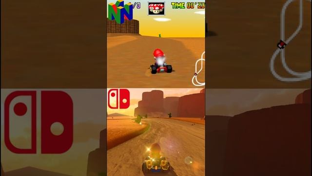 Mario_Kart_8_Kalimari_Desert_Nintendo_64_vs_Switch_Track_Graphics смотреть онлайн