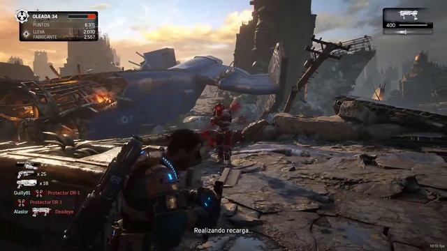 Gears of War 4. Modo horda. LLEGAMOS A LA OLEADA 50 Y... смотреть онлайн