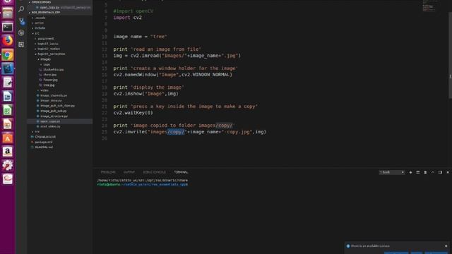 13.3. OpenCV OpenSave Image Files (Python) смотреть онлайн