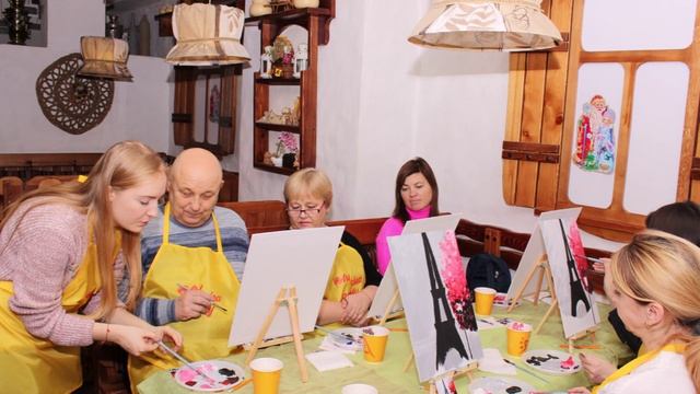 Рисуем картину на холсте Мастер-класс смотреть онлайн