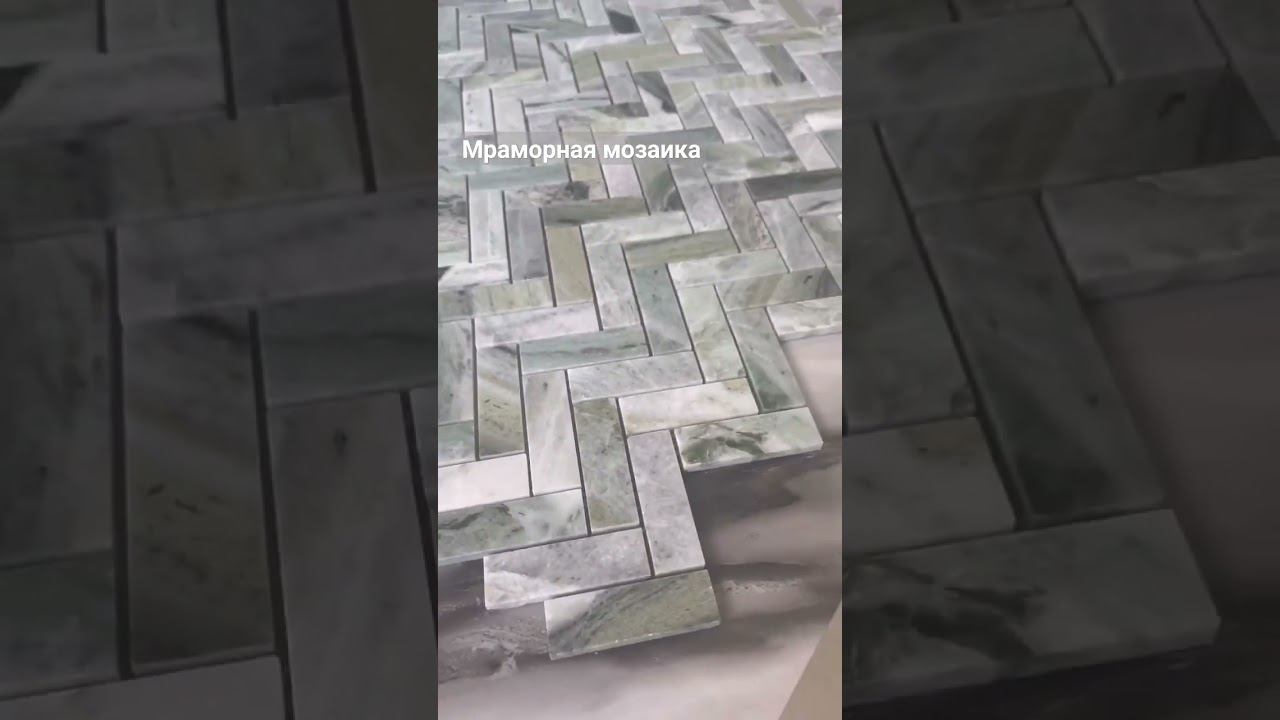 Мозаика из натурального мрамора, форма чипа #grandmozaika смотреть онлайн