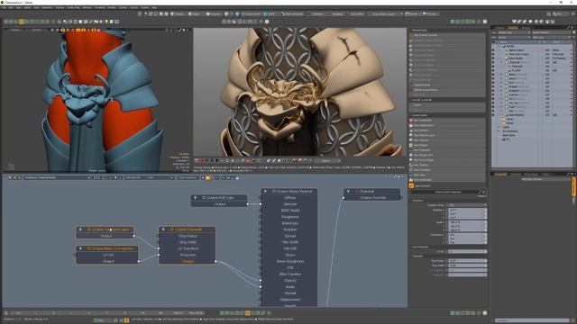 Modo _ Octane Render_ Chainmail Texture смотреть онлайн