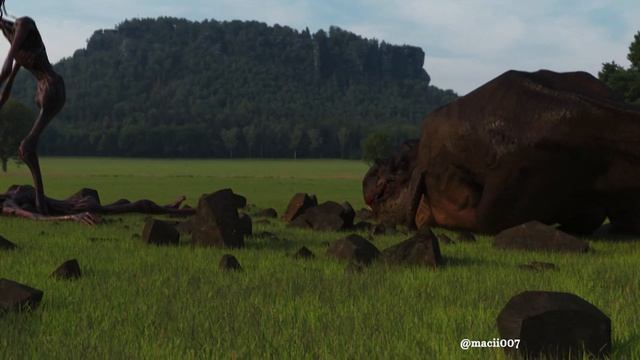 Indominus rex vs. T-rex vs. Siren head battle fight in Real life смотреть онлайн