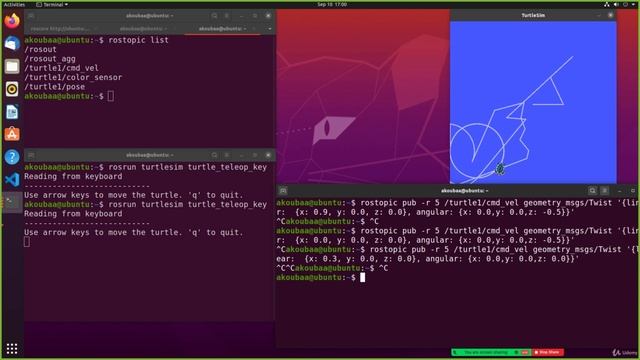 6.17. Demo Publishing a message from a command line using rostopic pub смотреть онлайн