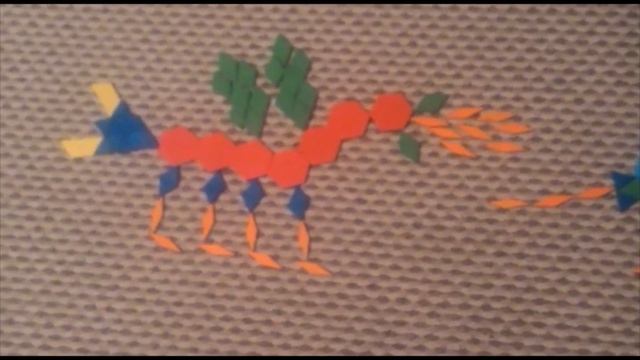 Викинг сражается с драконом (мини сюжет из геометрических фигурок) смотреть онлайн