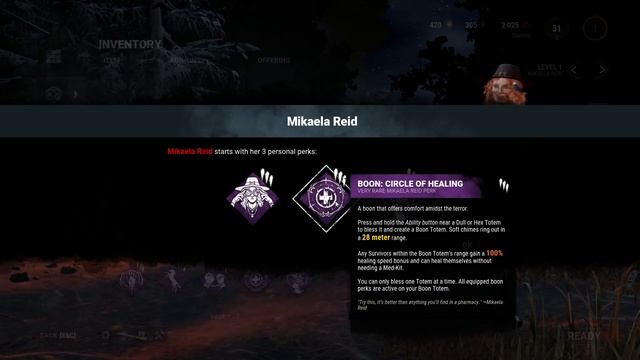 Dead by Daylight - Mikaela Reid's New Perks Boon Totems and Aura Reading смотреть онлайн