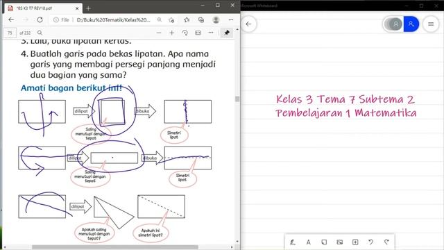 Kelas 3 Tema 7 Sub 2 Pembelajaran 1 Matematika Cara Menentukan Simetri Lipat Hal 65 - 70 смотреть онлайн