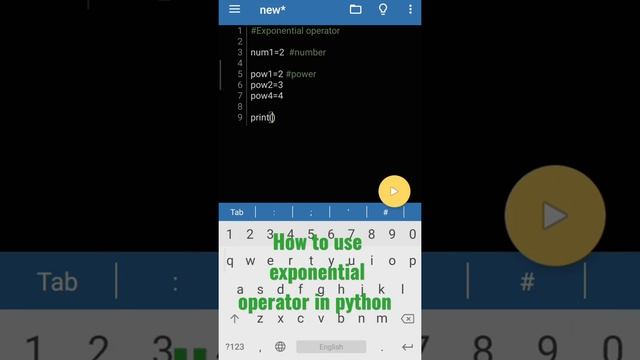 How to use exponential(power) operator in python смотреть онлайн