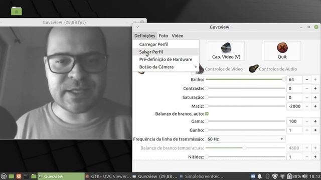 UVC Viewer (guvcview) Programa para webcam no Linux Mint (Ubuntu e derivados) смотреть онлайн