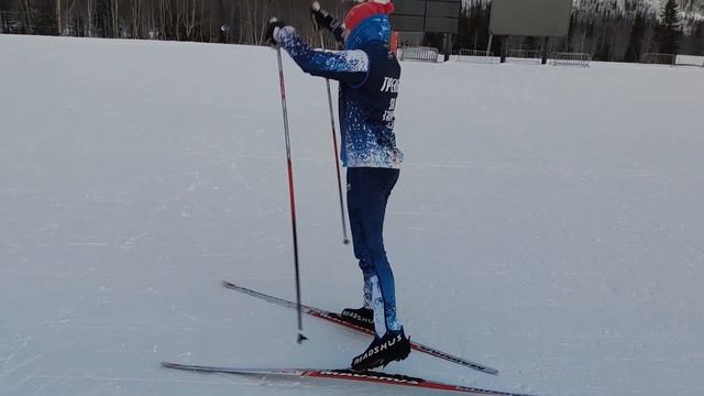 Обучение технике конькового хода #лыжи смотреть онлайн