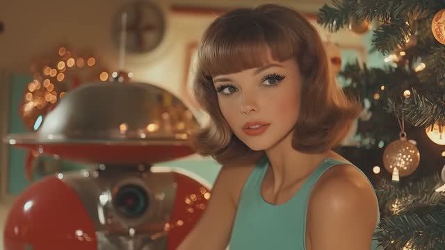 26min of Retro-Future Christmas JAZZ ~ 10 Tracks - Randomized 1960s Sci-Fi AI Video Clips смотреть онлайн