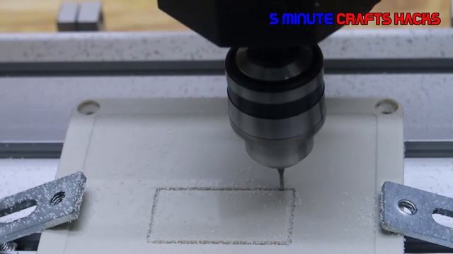 How to drill a rectangular and square hole by mini cnc machine смотреть онлайн