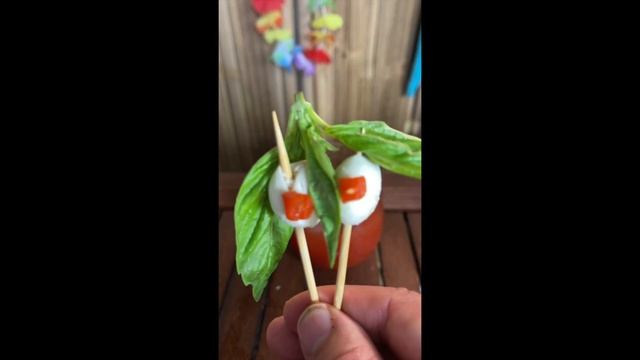 Caprese Salad Cocktail With 2 Spooky Garnishes #monstersmash2021 #Shorts