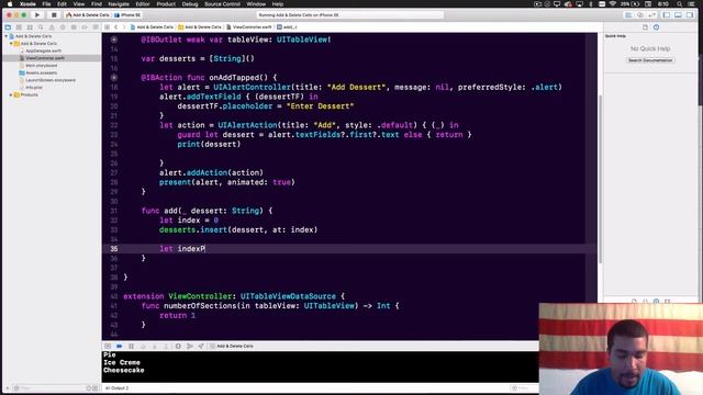UITableView: Add & Delete Cells | Swift 4, Xcode 9 смотреть онлайн
