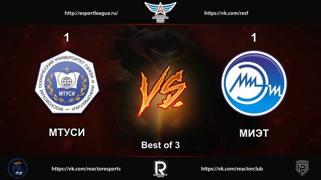 [ВКСЛ 2016-2017 | Dota 2] МТУСИ vs МИЭТ by V-Rico & BMW (BO3) смотреть онлайн