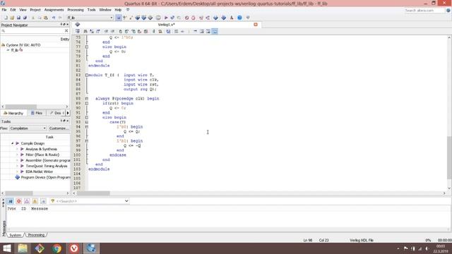 All Flip Flops in Verilog with Testbench: JK FF, SR FF, D FF, T FF смотреть онлайн