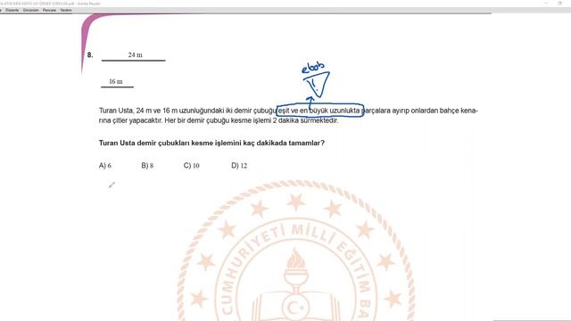 MALATYA MEB MAYIS AYI ÖRNEK SORULARI MATEMATİK ÇÖZÜMLERİ смотреть онлайн