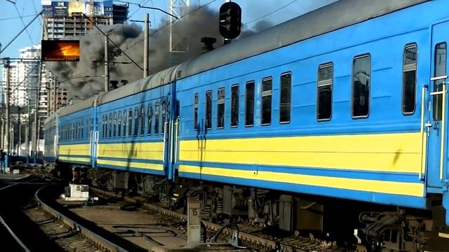 Отправление паровоза ЭР787-46 с поездом №897/898! Departure of the steam locomotive! смотреть онлайн
