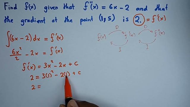 Find f(x) given that f''(x)=6x-2 | Integration смотреть онлайн